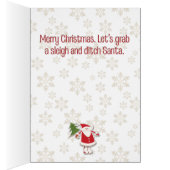 De kerstman haalt me uit de grappige kerstKaart (Binnen (Rechts))