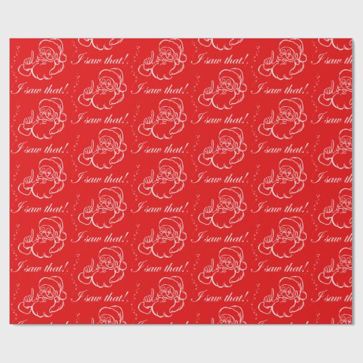 De kerstman heeft dat gezien! cadeaupapier (Vlak)