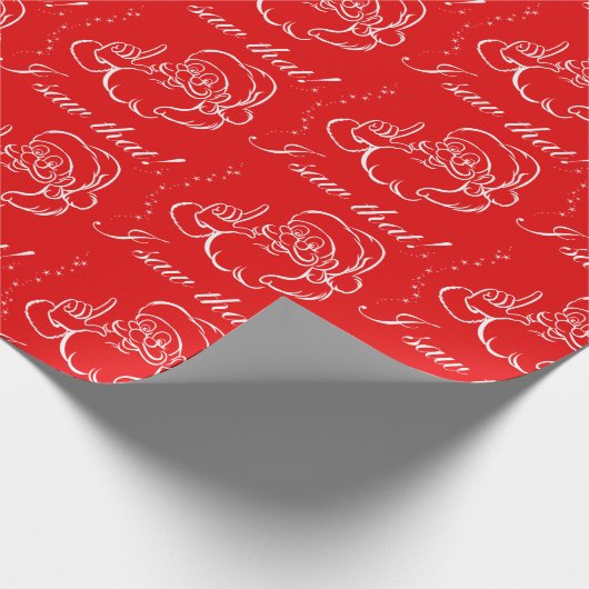 De kerstman heeft dat gezien! cadeaupapier (Hoek)