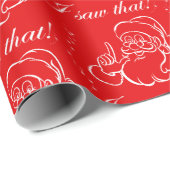 De kerstman heeft dat gezien! cadeaupapier (Rol Hoek)