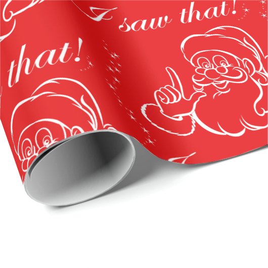 De kerstman heeft dat gezien! cadeaupapier (Rol Hoek)