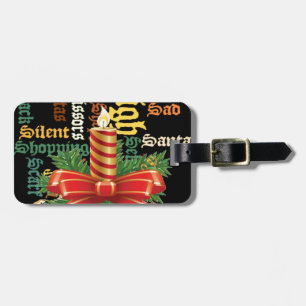 De kerstman heeft een fijne dag en een betere nach bagagelabel