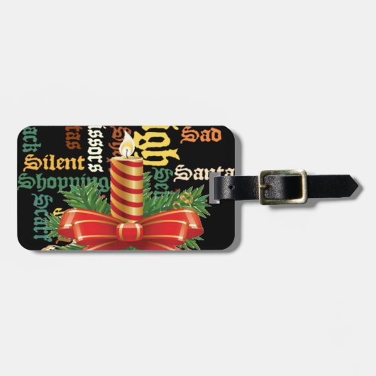 De kerstman heeft een fijne dag en een betere nach bagagelabel (Voorkant horizontaal)