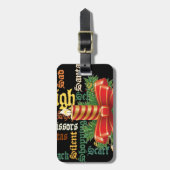 De kerstman heeft een fijne dag en een betere nach bagagelabel (Voorkant verticaal)