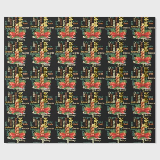 De kerstman heeft een fijne dag en een betere nach cadeaupapier (Vlak)