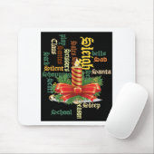 De kerstman heeft een fijne dag en een betere nach muismat (Met muis)