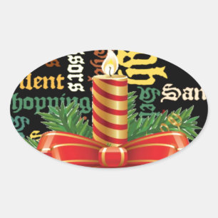 De kerstman heeft een fijne dag en een betere nach ovale sticker