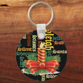 De kerstman heeft een fijne dag en een betere nach sleutelhanger (Voorkant)