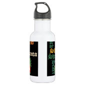 De kerstman heeft een fijne dag en een betere nach waterfles  (Achterkant)