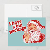 De Kerstman heeft een groot pakket Feestdagenkaart (Voorkant / Achterkant)