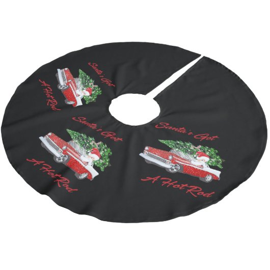 De kerstman heeft een hotpad kerstboom rok (Gekanteld)