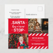 De Kerstman heeft een nieuw Stop We hebben Foto Be Aankondigingskaart (Voorkant / Achterkant)