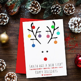 De Kerstman heeft een nieuw stopcontact. Modern Mo Feestdagenkaart