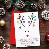 De Kerstman heeft een nieuw stopcontact. Modern Mo Feestdagenkaart