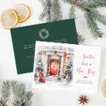 DE KERSTMAN HEEFT EEN NIEUWE STOP | ontroerende aa Feestdagenkaart<br><div class="desc">Vier je nieuwe begin met onze feestelijke bewegende aankondigingskaart. Perfect voor het verspreiden van vakantie juichen van uw nieuwe huis.</div>