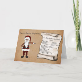 De kerstman heeft een Verzoek! Feestdagen Kaart