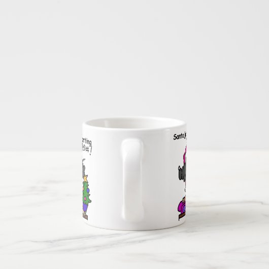 De Kerstman heeft gebeld Espresso Kop (Achterkant)