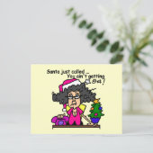 De Kerstman heeft gebeld Feestdagenkaart (Staand voorkant)