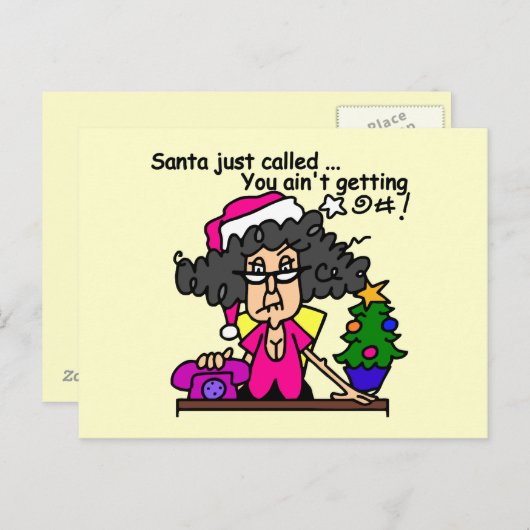 De Kerstman heeft gebeld Feestdagenkaart (Voorkant / Achterkant)