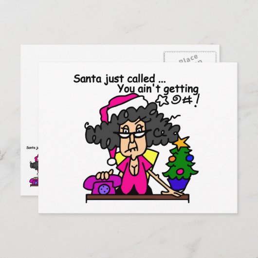 De Kerstman heeft gebeld Feestdagenkaart (Voorkant / Achterkant)