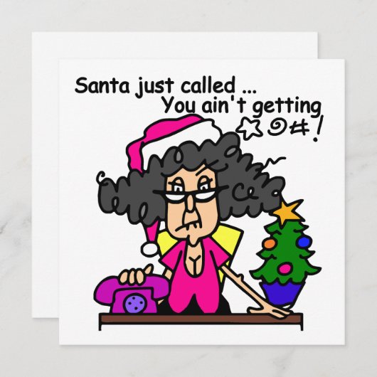 De Kerstman heeft gebeld Feestdagenkaart (Voorkant / Achterkant)