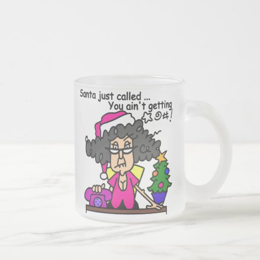 De Kerstman heeft gebeld Matglas Koffiemok (Rechts)