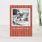 De Kerstman heeft zijn kerstfeestkaart aangepast Bedankkaart (Voorkant)