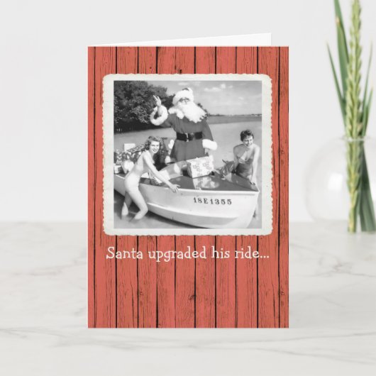 De Kerstman heeft zijn kerstfeestkaart aangepast Bedankkaart (Voorkant)