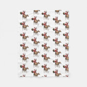 De kerstman houdt van een kamp fleece deken (Voorkant)