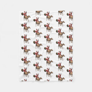 De kerstman houdt van een kamp fleece deken