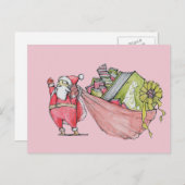 De Kerstman houdt van het Briefkaart van Kerstmis (Voorkant / Achterkant)