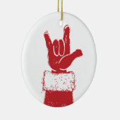 De kerstman houdt van je naam keramisch ornament (Rechts)