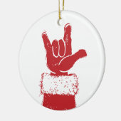 De kerstman houdt van je naam keramisch ornament (Links)