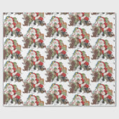 De Kerstman houdt van onze huisdieren! kerstfeestd Cadeaupapier (Vlak)