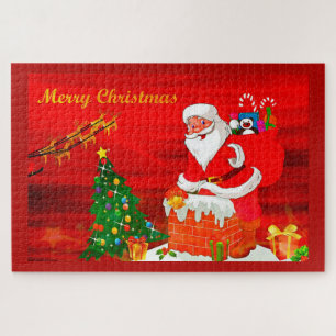 De Kerstman in de Chimney Legpuzzel