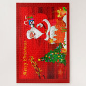 De Kerstman in de Chimney Legpuzzel (Verticaal)