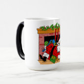 De Kerstman in de Chimney Magische Mok (Voorkant links)