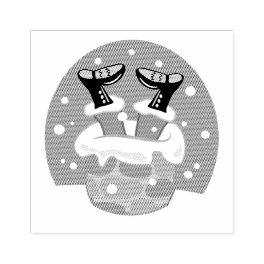 De Kerstman in de Chimney Rubberstempel (Afrduk)