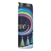 De Kerstman in de nachtelijke hemel Thermosbeker (Geroteerd rechts)