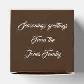 De kerstman in de schoorsteen bedankdoosjes (Bovenkant)