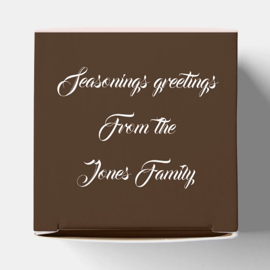 De kerstman in de schoorsteen bedankdoosjes (Bovenkant)