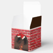 De kerstman in de schoorsteen bedankdoosjes (Geopend)