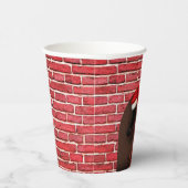 De kerstman in de schoorsteen papieren bekers (Rechts)