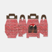 De kerstman in de schoorsteengunstdoos bedankdoosjes (Uitgevouwen)