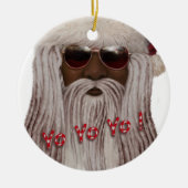 De kerstman in Dreads -Yo Yo Yo! Keramisch Ornament (Voorkant)