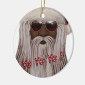 De kerstman in Dreads -Yo Yo Yo! Keramisch Ornament (Links)
