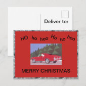 De Kerstman in een Mustang Feestdagenkaart (Voorkant / Achterkant)