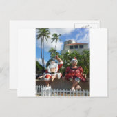 De Kerstman in Hawaï Feestdagenkaart (Voorkant / Achterkant)