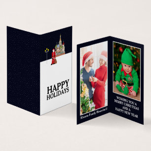 De Kerstman in Moskou, de Kaart van de familiefoto Visitekaartje