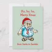 De Kerstman in Sandalen Feestdagenkaart (Voorkant)